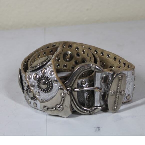 Women’s Vintage Usmeco Paris Western Leather Heavy Bling Cowgirl Jeweled 38\' main image 5